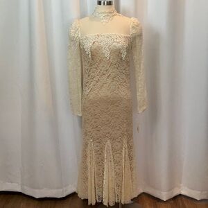 NWT Greg Adams Vintage Lace Bridal Boho Dress Women Size 12
